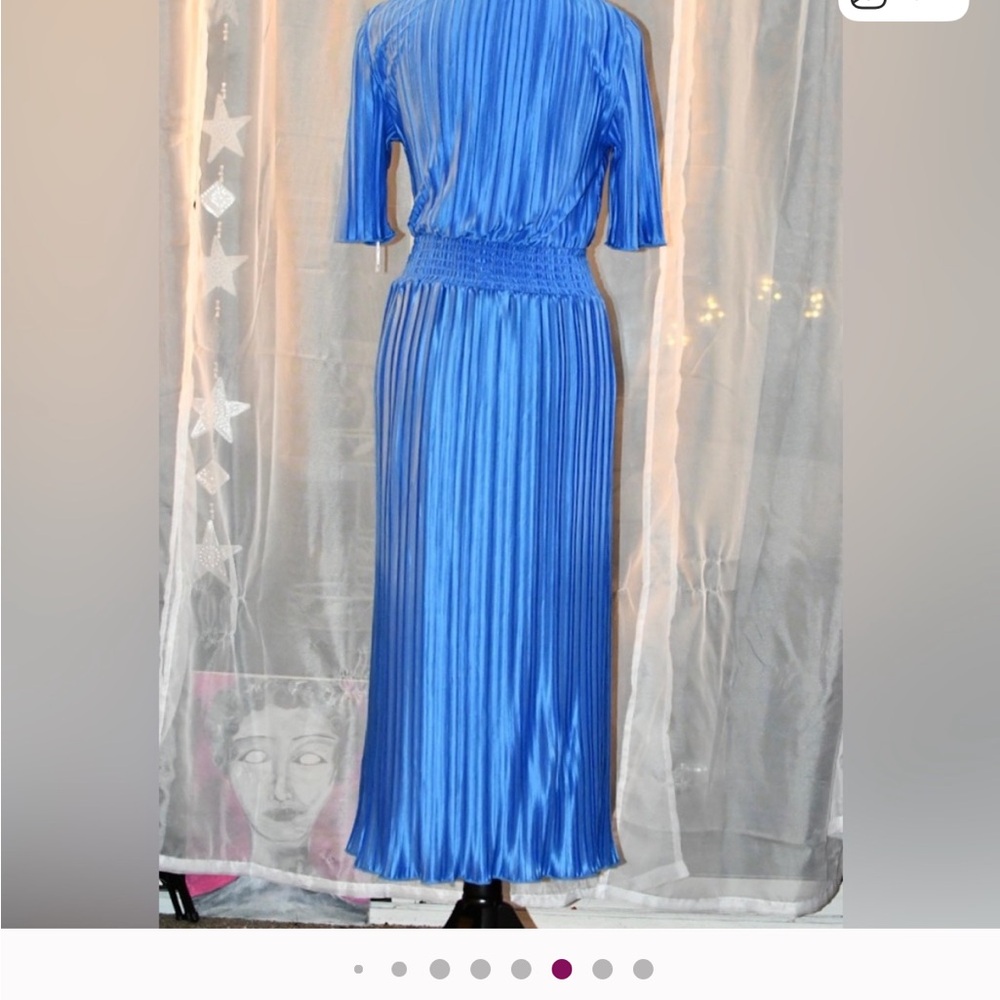 DKNY Women's Vibrant Blue Midi Dress - Picture 10 of 12
